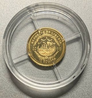 2000 Liberia $10 0.  5 Gram 14kt Commemorative Gold Coin - Statue Of Liberty