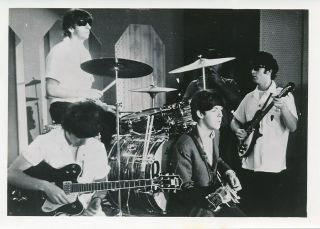 Paul Mccartney John Lennon The Beatles Vintage 1960s Candid Ed Sullivan Tv Photo