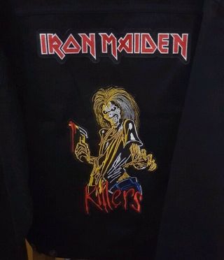 Iron Maiden Killers Patches Handmade Custom Denim Jacket.  Your Size.  Xmas Gift