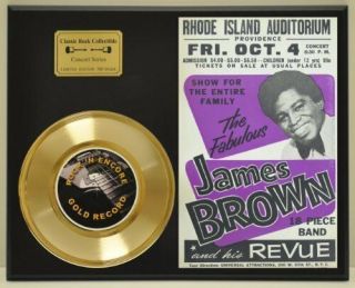 James Brown Limited Edition Vintage Concert Poster Record Display
