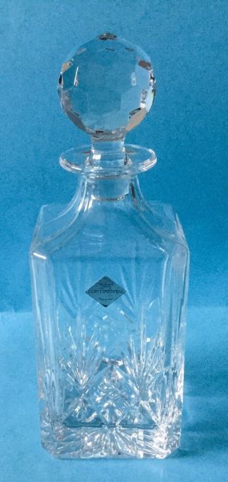 Edinburgh Crystal Continental Decanter And Stopper,  10.  5” Tall,  Perfect Con