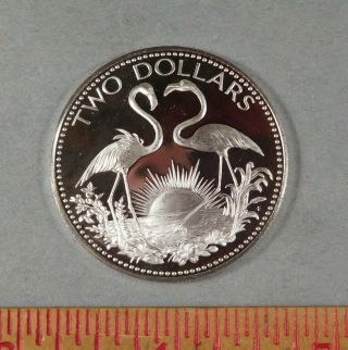 1975 Bahama 2 Dollar Coin - Silver - Proof