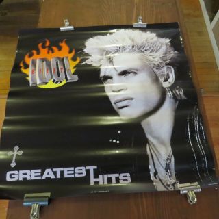 Billy Idol,  Hits Poster Greatest Hits Oversized Promotional Rare