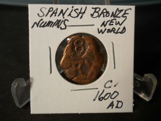 World Pirate Era Spanish Bronze Nummis C.  1400 - 1600 Ad