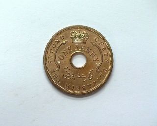 BRITISH WEST AFRICA 1956 - KN PENNY GEM,  UNCIRCULATED RED KM 33 3