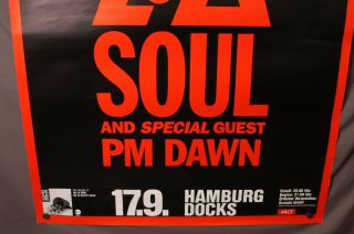 De La Soul / PM Dawn Show Poster Hamburg Docks 90 ' s Concert Rap Hip Hop vintage 3