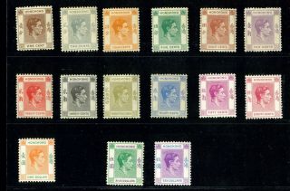 (hkpnc) Hong Kong 1946 Kgvi Definitive Set To $10 (missing $2) F - Vf Og