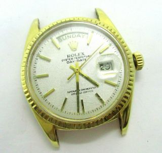 Rolex 18k Gold 1803 - Day,  Date - Head Only - C) 1966 - Needs Work