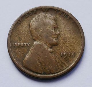 Key Date 1914 - D U.  S.  Lincoln Head Penny