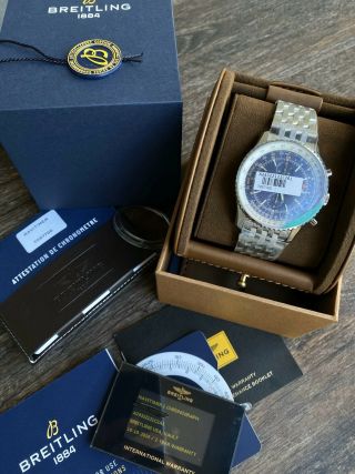 Breitling Navitimer GMT Chronograph 46mm Automatic Blue Dial A24322121C2A1 2