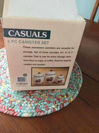 Apple Casuals by China Pearl Three Canister Set 3