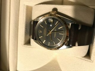 Rolex Date Just 1601 Stainless Steel & 18k Yellow Gold Automatic Men 