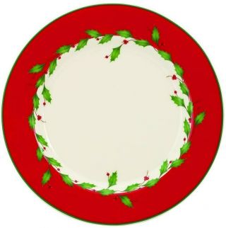 Lenox Holiday Red 8 " Dessert Salad Plate Set Of 4