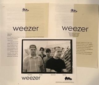 Weezer Blue Album Debut 1994 Presskit With 8x10 Photo