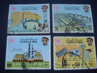 Oman (sultanate) 1975 National Day Part Set Of 4 Sg 182,  3,  4,  6 Cat £13.  35