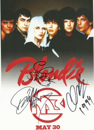 Blondie autographed gig poster Debbie Harry,  Chris Stein,  Clem Burke,  Call Me 3