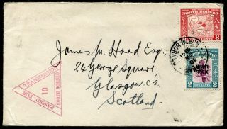 North Borneo 1941 2c,  8c On Envelope Sandakan - England: North Borneo 
