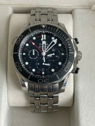 Omega Seamaster Diver 300m Co - Axial Gmt Chronograph 212.  30.  44.  52.  03.  001 Wrist.