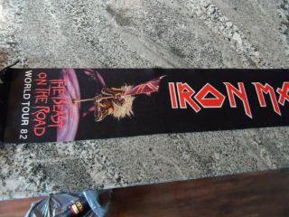 Iron Maiden Beast On The Road Tour Scarf Hard To Find