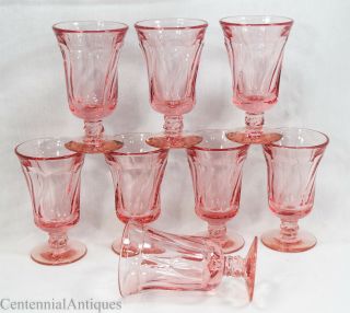 Fostoria - Jamestown - Pink - Juice Glasses - 4 3/4 " - Set Of 8