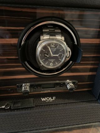 Panerai Luminor Pam 91 Titanium Watch 44mm With Wolf Auto Winding Watch Case.
