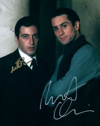 Robert Deniro Al Pacino Autographed Signed 8x10 Photo Picture Pic,