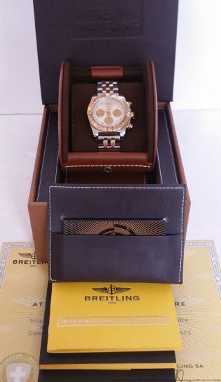 18k Rose Gold Ss Breitling Chronomat 41 Cb0140 Box Papers $13100