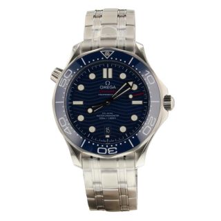 Omega Seamaster Diver 300 M Steel Automatic 42 Mm Blue Watch 210.  30.  42.  20.  03.  001