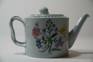 Spode Summer Palace England Fine Chine Botanical Design Floral Tea Coffee Pot