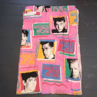 1990 Kids On The Block Twin Sized Comforter Blanket Retro Vintage Guc