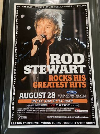 Rod Stewart Concert Poster,  Tampa Fl 2008