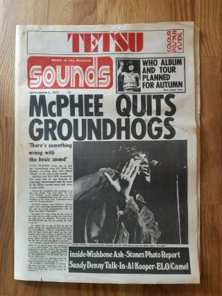 Sounds Music Newspaper September 8th 1973 Mick Jagger Rolling Stones,  Poster