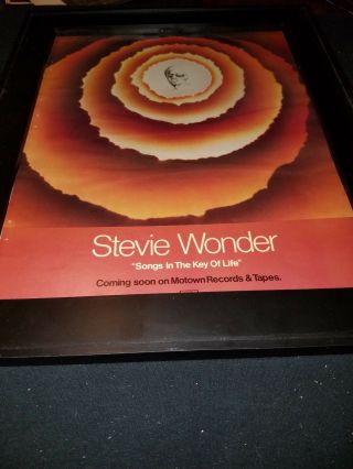 Stevie Wonder Songs In The Key Of Life Rare Promo Poster Ad Framed 2