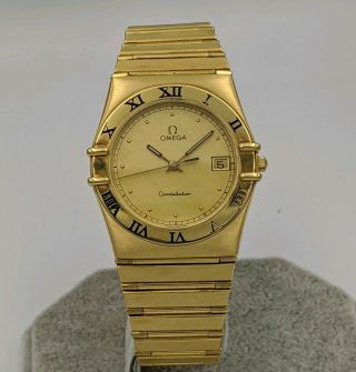 Omega Constellation Mens 18k Solid Yellow Gold - Vintage Watch