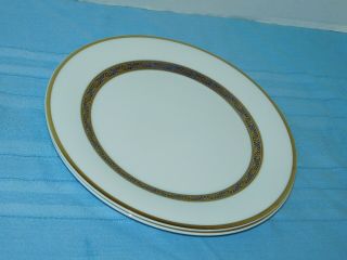 Royal Doulton Harlow Fine Bone China Dinner Plates Gold Trim Made In England (2)