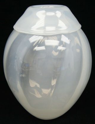 Waterford Evolution Crystal Optic Opal Flower Vase 11 3/4 " Heavy B1659