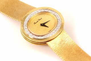 Bueche Girod Ladies 18k Solid Yellow Gold & Diamond Watch,  74.  7 G,  6.  75 "