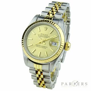 Rolex Lady Datejust Stainless Steel & Gold Automatic Wristwatch 69173