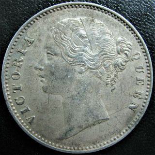 1840 British - India Silver Rupee,  East India Company,  Victoria,  Split Legend