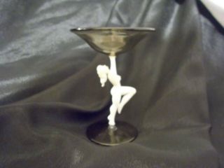 Art Deco 1930 Bimini Nude Dancing Lady Cocktail Glass