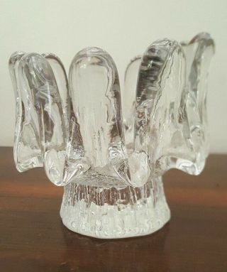Kosta Boda Sunflower Glass Candle Holder - 1970s