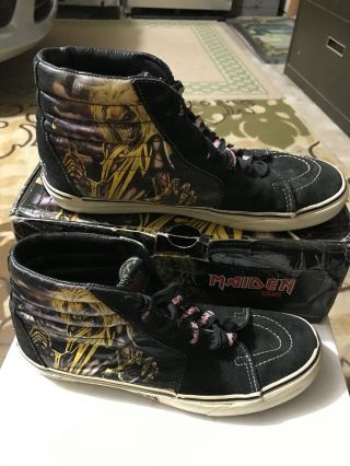 Rare Iron Maiden Vans Hi Top Shoes Killers Eddie Size 10 Heavy Metal