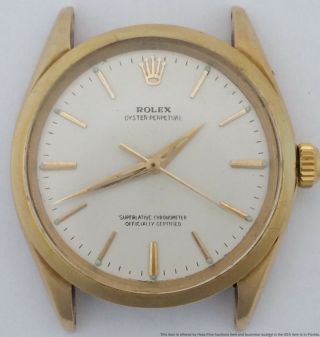 14k Gold Rolex Oyster 1002 Mens Vintage Wrist Watch