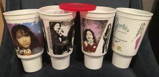 4 Collectible Selena Quintanilla Perez Circle K Cups Full Set And One Lid 2005