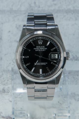 Rolex Datejust Oyster Perpetual Black Dial Men 