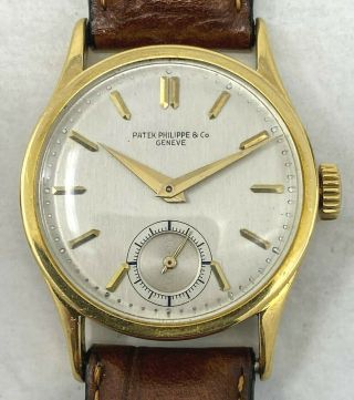 Vintage Patek Philippe Calatrava Wristwatch Ref 96 18kt Yellow Gold 31mm Nr