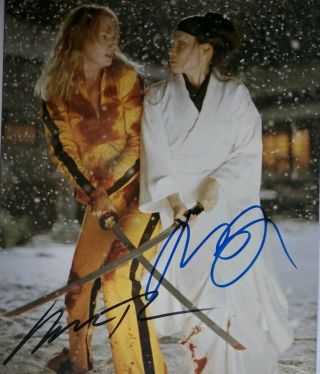 Uma Thurman & Lucy Liu Hand Signed 8x10 Photo W/ Holo Kill Bill