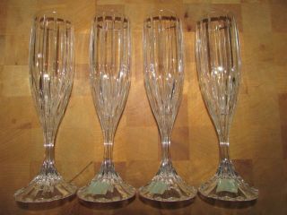 Mikasa Park Lane Champagne Flutes Glasses Set Of 4 Minty