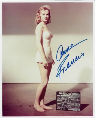 Anne Francis - Forbidden Planet - Orig Signature Autographed 8x10 Photo -