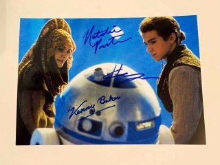 Christensen Natalie Portman Baker Star Wars Sw Signed Autograph 6x8 Photo